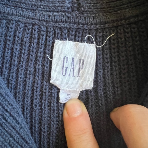 Men's Navy Cardigan Sweater - Picture 6 of 6